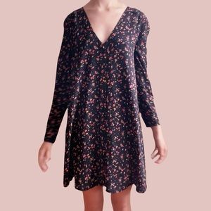 Sezane & Madewell black floral dress